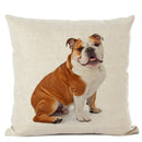 Axyaa French Bulldog Linen Cushion Cover for Cute Dog Lovers
