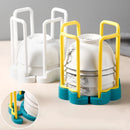 Axyaa Bowl Rack Desktop Organizer: Retractable, Durable, Plastic Kitchen Storage Shelf