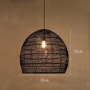 Natural Bamboo Wicker Chandelier Lampshade by Axyaa