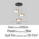 Axyaa Luxury Glass Strip Pendant Lights - Single & Triple Head Bar Suspension Lamp