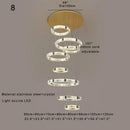 Axyaa Large Crystal Ceiling Pendant Light Fixture Luxury Villa Stairwell Decor Gold