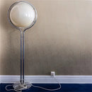 Axyaa Art Deco LED Desk Lamp Chrome Metal Light with White Acrylic Ball