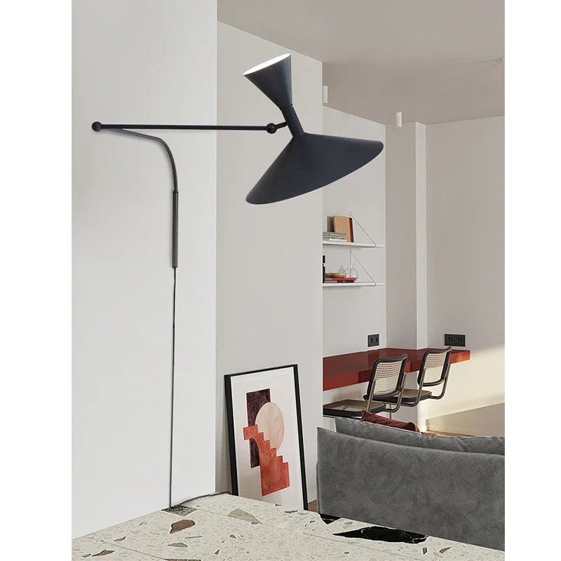 Axyaa Rotating Horn Wall Lamp for Living Room Sofa Bedroom Rocker Bedside