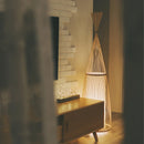 Axyaa Bamboo Woven Table Lamp: Nordic Design, LED Light for Home Decor