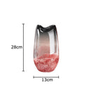 Axyaa Pink Gradient Glass Vase Flower Pot Desk Decor Room Aesthetic Arrangement