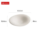 Axyaa White Ceramic Sushi Salad Pasta Soup Plate Set for Molecular Cuisine