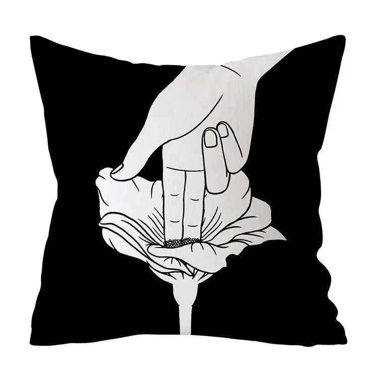 Axyaa Art Pattern Throw Pillow Case for Home Sofa Seat Room Decor