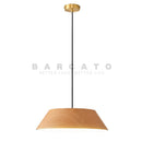 Axyaa Nordic Wood Grain Metal Pendant Light Fixture for Home Dining Room Kitchen