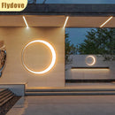 Axyaa Stainless Steel Crescent Wall Lamp - Waterproof IP65, Outdoor Lighting for Corridor & Courtyard