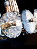 Axyaa Crystal Chandelier: European Luxury Lighting Fixture for Living Room and Restaurant
