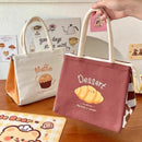 Axyaa Kawaii Thermal Lunch Bag for Women Girl Kids - Bento Pouch Food Storage