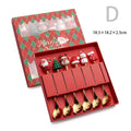 Axyaa Christmas Spoon Fork Set with Santa Claus Design