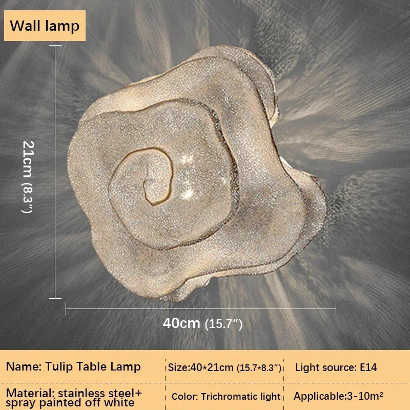 Axyaa Tulip Flowers LED Table Lamp - Modern Nordic Bedroom Decor