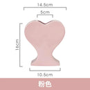 Axyaa Heart-shaped Pink Hearts Ceramic Vase: Home Decoration Flower Arrangement Ornaments