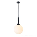 Axya White Glass Ball LED Pendant Light for Modern Living Room Fixture