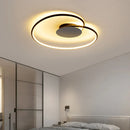 Axyaa Circle Line LED Ceiling Lamp Modern Home Decor Black White Dining Living Room