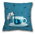 Axyaa Teal Blue Astronaut Pillowcase - Sea World Theme Sofa Cover