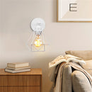 Axyaa Iron White Lampshade Wall Sconce - Modern Indoor Lighting