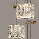 Axyaa Crystal Chandelier Stair Pendant Light Living Room Interior Lighting