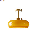 Axyaa Glass Copper LED Ceiling Light - Nordic Ceiling Lamp for Home Decor