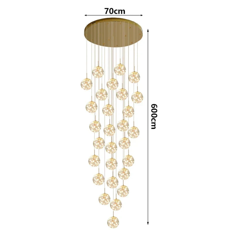 Axyaa Nordic Stair Chandelier Pendant Lights for Living, Bedroom, and Dining Room