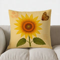 Sunflower & Bird Decorative Pillow Cover by Axyaa - Sofa, Bedroom, Car - Pattern Cushion Cover