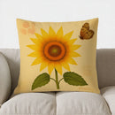 Sunflower & Bird Decorative Pillow Cover by Axyaa - Sofa, Bedroom, Car - Pattern Cushion Cover