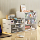 Axyaa Kawaii Stationery Storage Box with Plastic Drawers for Office Desk Organization