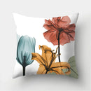 Axyaa Watercolor Flower Pattern Decorative Cushion Cover Sofa Pillowcase