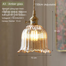 Axyaa Glass Pendant Light Trio for Kitchen Dining Room - Modern Mini Hanging Fixture