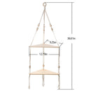 Axyaa Triangle Wooden Wall Shelves 1/2/3-Tier Boho Rustic Home Decor