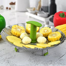 Axyaa Stainless Steel Steamer Basket | Non-Stick Food Rack | Kitchen Accessory
