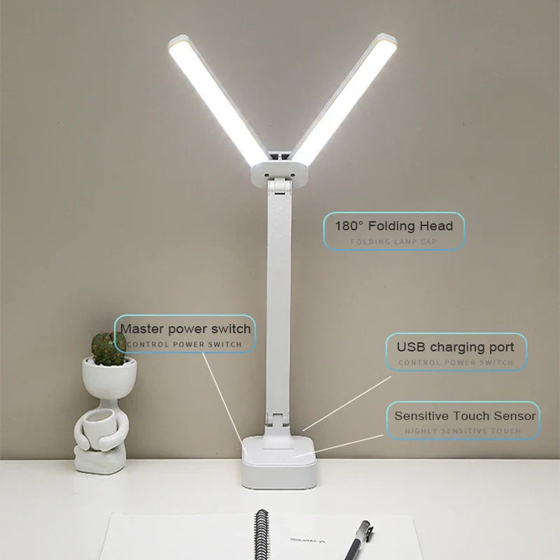 Axya LED Desk Lamp 3 Levels Dimmable Touch Lighting Foldable Eye Protection