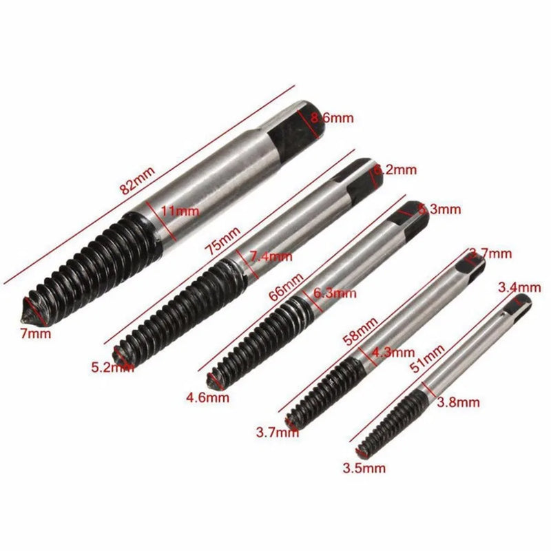 Axyaa Double Side Screw Extractor Bit Set