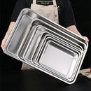 Axyaa Stainless Steel Nonstick Baking Tray Rectangular Pizza Bread Pan Utensil