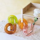 Axyaa Glass Vase Candle Holder for Home Decor