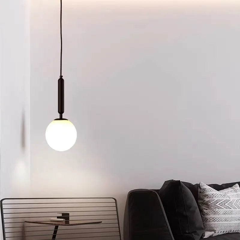Axyaa Small Glass Chandelier Pendant Light - Modern Restaurant Ceiling Lamp