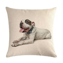 Axyaa Cute Puppy Head Linen Pillow Case 45*45cm