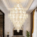Axyaa Luxury Crystal Chandelier Light for Elegant Villa, Hotel, and Duplex Hall
