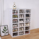 Axyaa Shoe Storage Boxes: Integrated 3-Layer Wall Rack, Transparent Foldable Cabinet