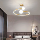 Axyaa Circular LED Pendant Lamp: Modern Home Decor Chandelier for Dining, Kitchen, Bedroom
