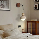 Axyaa Stone Glass LED Wall Light 70CM Adjustable Yellow Travertine Wabi Sabi Bedroom Lamp