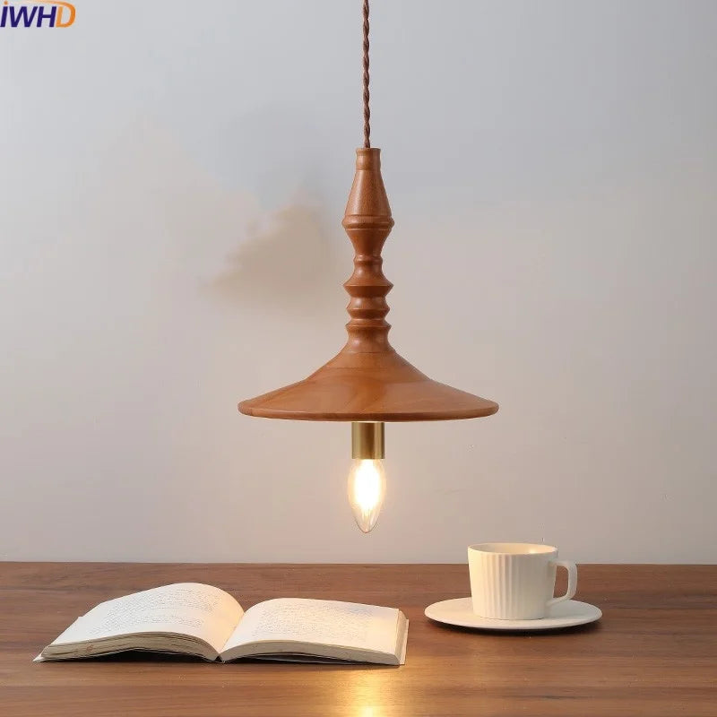 Axyaa Wood LED Pendant Chandelier Hanglampen