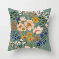 Axyaa Floral Flower Print Sofa Cushion Cover - Simple Pillow Cover