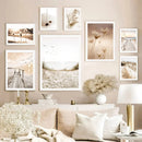 Axyaa Dried Grass Reed Landscape Wall Art Print for Home Decor