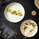 Axyaa Stone Patterned Ceramic Deep Plate Vintage Salad Soup Dessert Pasta Dish