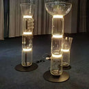 Axyaa Nordic Glass Floor Lamp Bamboo Joint Led Table Lamps