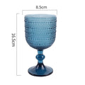 Axyaa Spiral Floral Embossed Goblet Set - 300ml Vintage Wine Glasses Cozy Collection