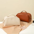 Axyaa High-Capacity Organ Pillow PU Leather Makeup Bag