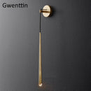 Axyaa Gold Water Drop Crystal Wall Sconce Bedroom LED Mirror Light